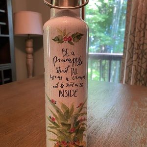 Metal “Primitives by Kathy” Pineapple water bottle